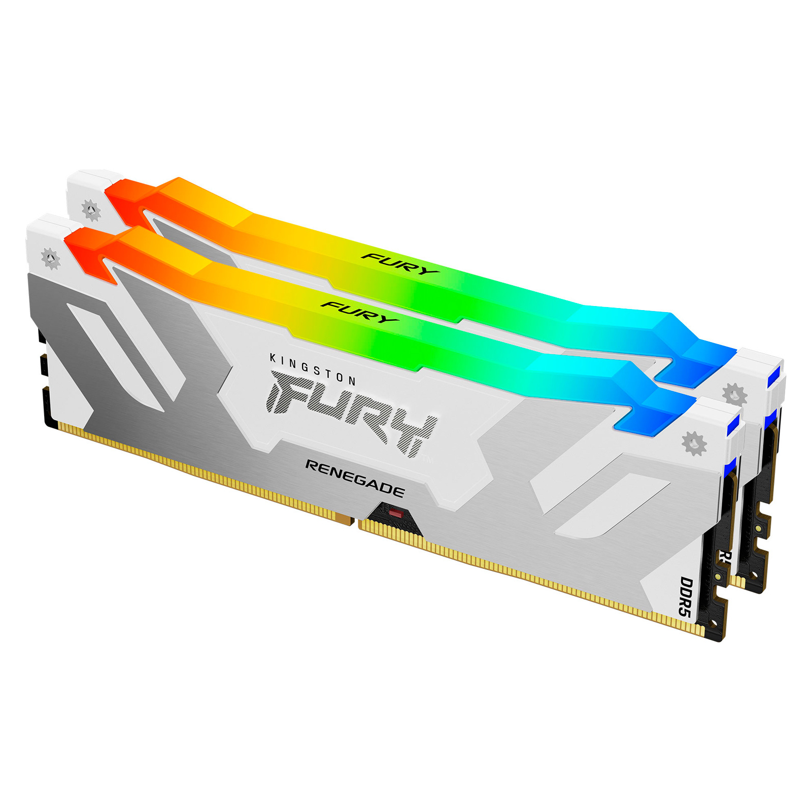 Модуль памяти для компьютера DDR5 32GB (2x16GB) 6800 MHz Renegade RGB White/Silver Kingston Fury (ex.HyperX) (KF568C36RWAK2-32) изображение 3