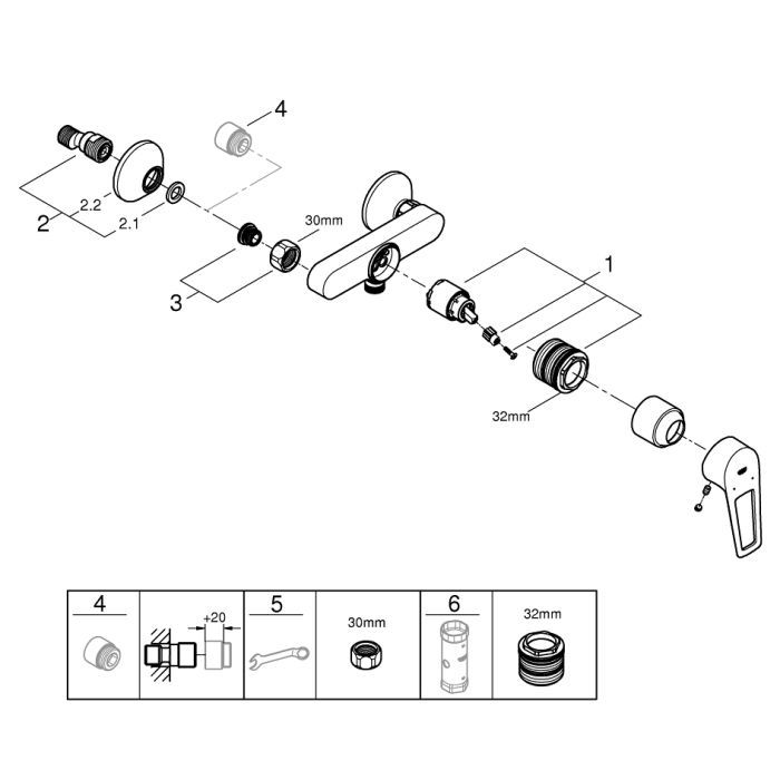 Смеситель Grohe BauLoop New (23634001) изображение 3