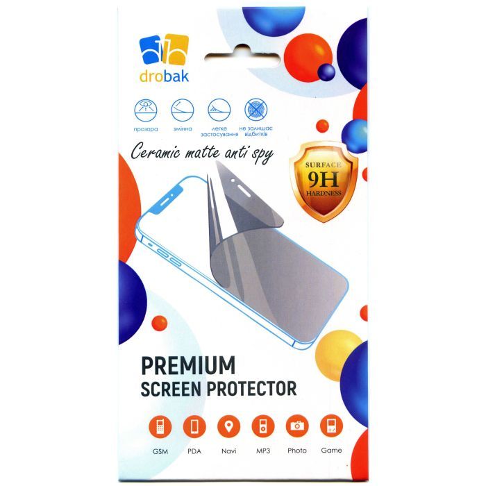 Стекло защитное Drobak Matte Ceramics Anty Spy Apple iPhone 15 (292925) изображение 3