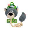 Игрушка для собак GiGwi Eco Friendz Волк с пищалкой и веревкой 76 см (2238) изображение 2