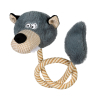 Іграшка для собак GiGwi Eco Friendz Вовк з пищалкою та мотузкою 76 см (2238)