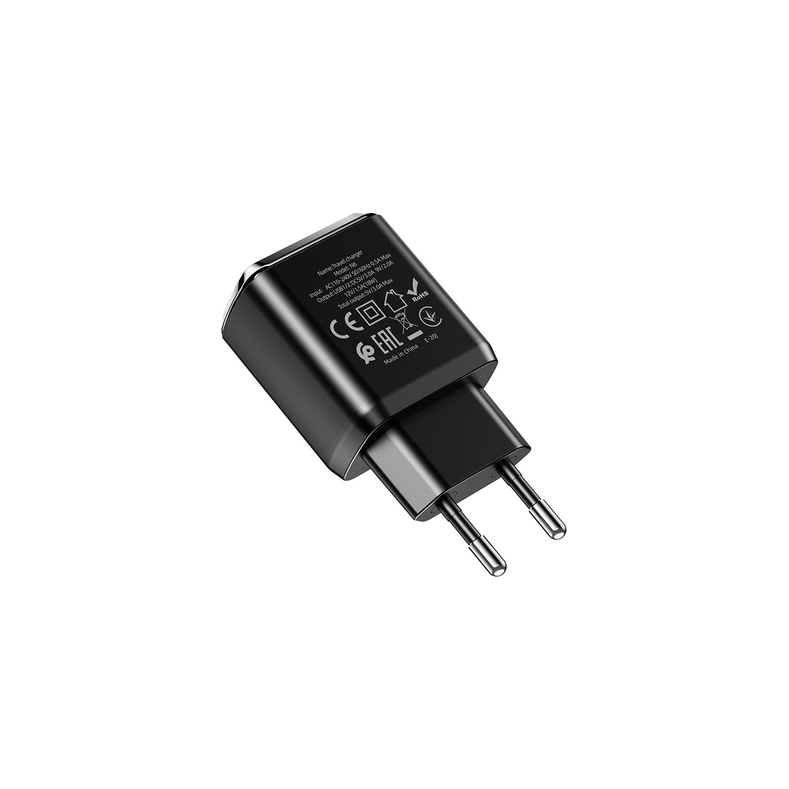 Зарядное устройство HOCO N6 Charmer Black (6931474738950) изображение 3
