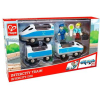Железная дорога Hape Набор для железнодорожной игрушки Поезд Интерсити с вагонами (E3728)