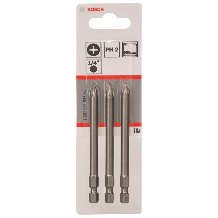 Набор бит Bosch Extra-Hart PH2, 89мм, 3шт (2.607.001.535)