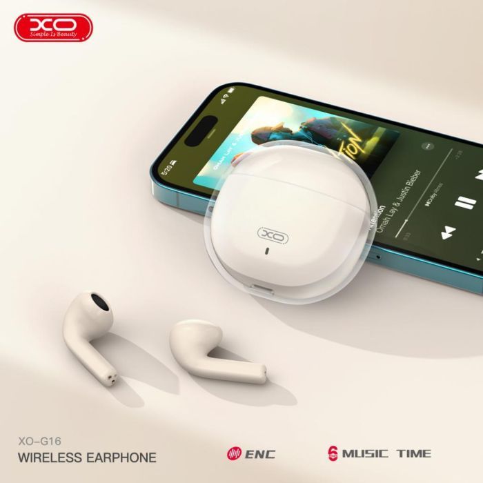 Навушники XO G16 ENC White (XO-G16WH) зображення 3