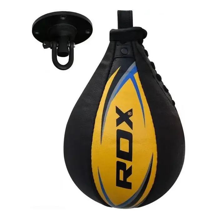 Груша боксерская RDX 2Y Boxing Speed Ball Leather Multi Yellow/Blue (2SBL-S2YU)