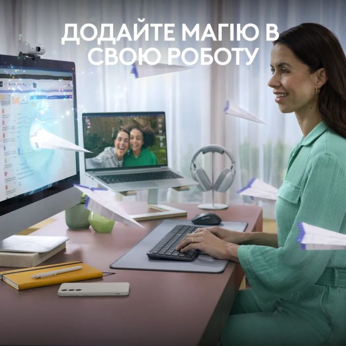 Комплект Logitech MK950 Bluetooth/Wireles UA Graphite (920-012490) изображение 7