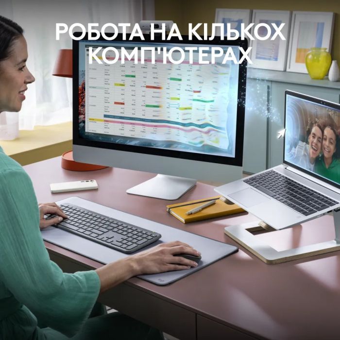 Комплект Logitech MK950 Bluetooth/Wireles UA Graphite (920-012490) изображение 8