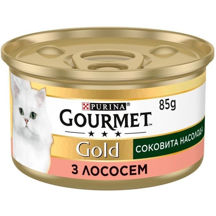 Консерви для котів Purina Gourmet Gold Соковита насолода з лососем 85 г (8445290823373) зображення 3