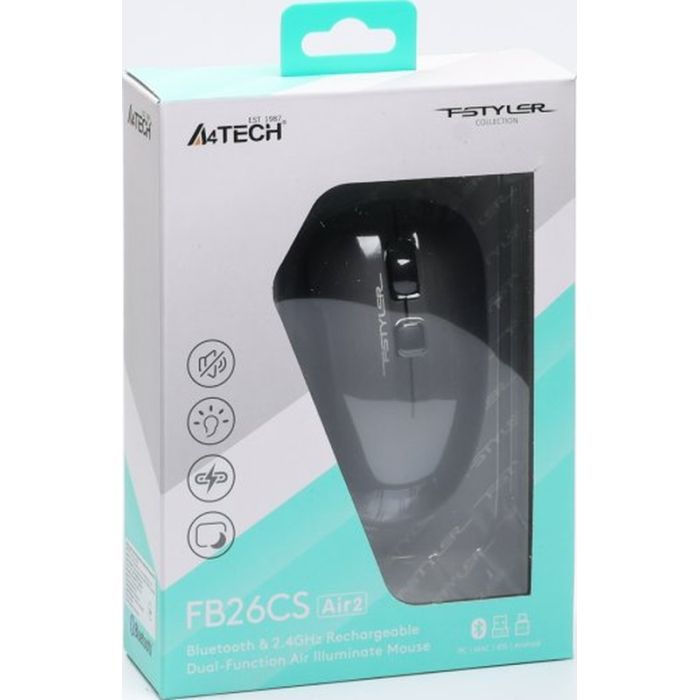 Мышка A4Tech FB26CS Air2 Wireless/Bluetooth Smoky Grey (4711421999090) изображение 11