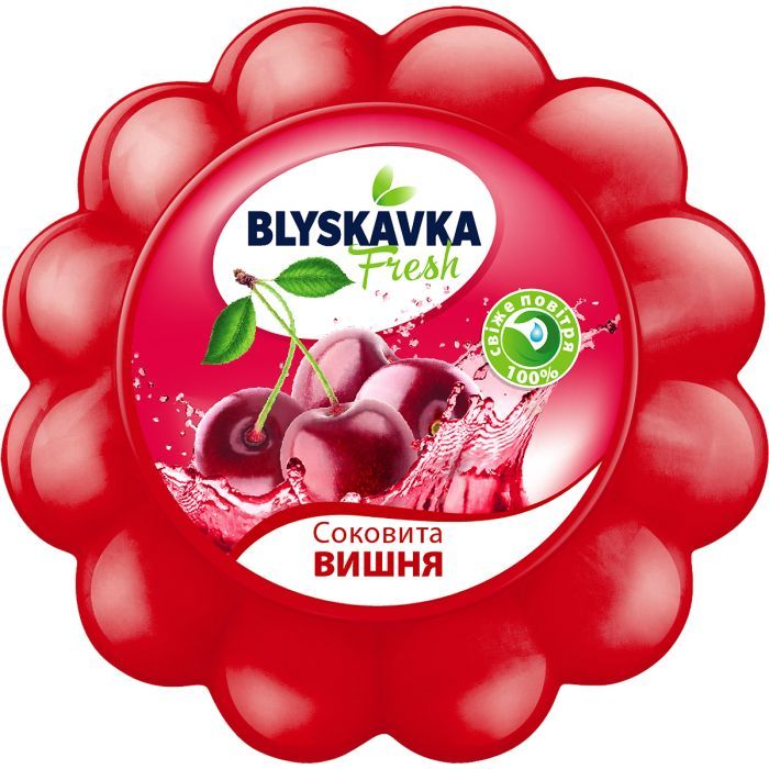 Освежитель воздуха Blyskavka Fresh Гелевый Сочная вишня 150 мл (4820214190627)