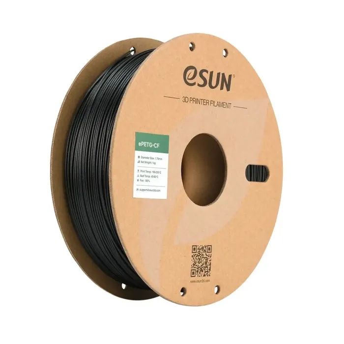 Пластик для 3D-принтера eSUN ePETG-CF 1кг, 1.75мм, black (ePETG-CF175B1)