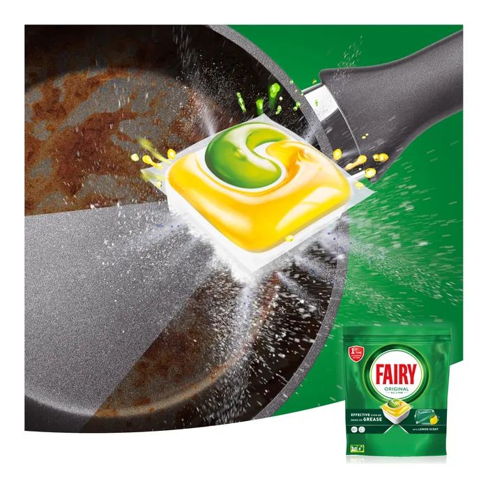 Таблетки для посудомоечных машин Fairy Original All in One Lemon 29 шт. (8006540726891/8700216237314) изображение 4