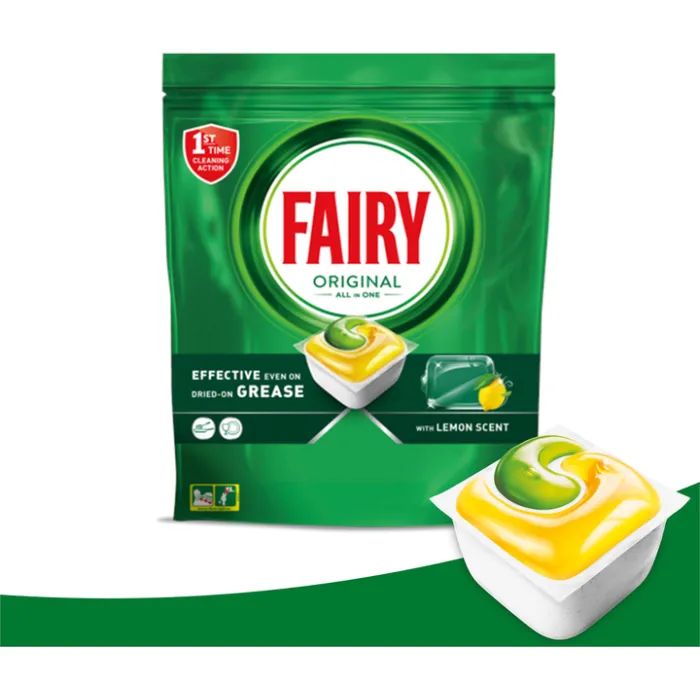 Таблетки для посудомоечных машин Fairy Original All in One Lemon 29 шт. (8006540726891/8700216237314) изображение 8