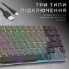 Клавиатура GamePro MK230R Red Swich Low Profile RGB Wireless/Bluetooth/USB Dark Gray (MK230R) изображение 5