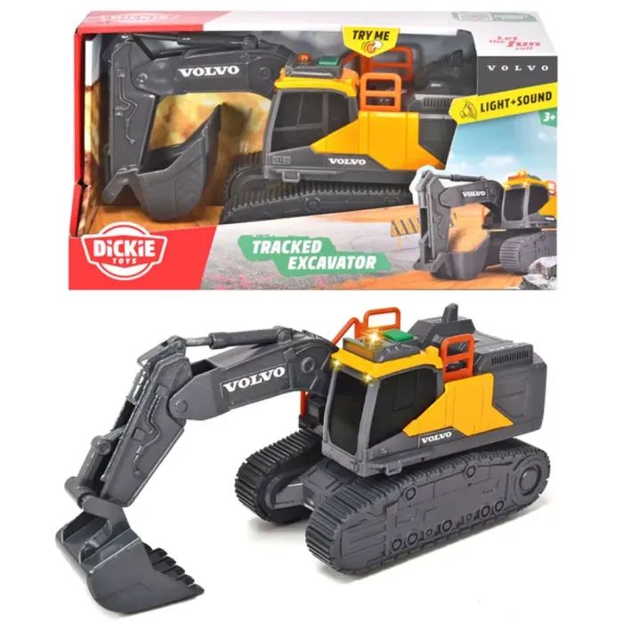 Спецтехника Dickie Toys Экскаватор Вольво со звук. и свет. эффект., 23 см (3723008) изображение 4