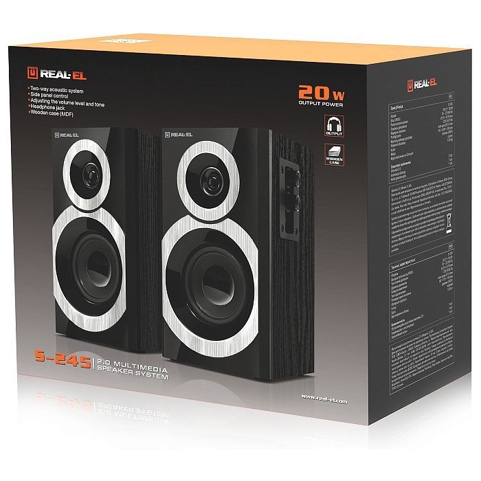 Акустична система REAL-EL S-245 Black (EL121200015) зображення 10