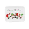 Блюдо Ardesto Christmas Gnomes, 20х15см, порцеляна, прямокутна (AR3063)
