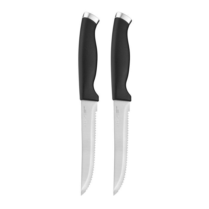 Набор ножей Ardesto Gemini Gourmet, 2 предмети, нержавіюча сталь, пластик, чорний (AR2102BL)