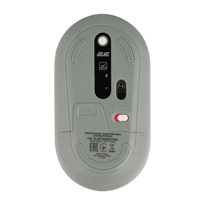 Мишка 2E MF300 PETSDOGS Silent Wireless/Bluetooth Green (2E-MF300WPETSGN) зображення 2