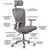 Офисное кресло Mealux Q1 Air Fabric Grey (HF-Q1 F/G) изображение 10