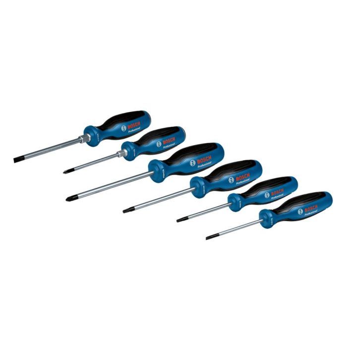 Набор отверток Bosch набор 6шт, SL 3.5, 6.5 мм, Т15х75мм, Т20х100мм, PH1x100мм, PZ2x125 мм (1.600.A02.CV3)