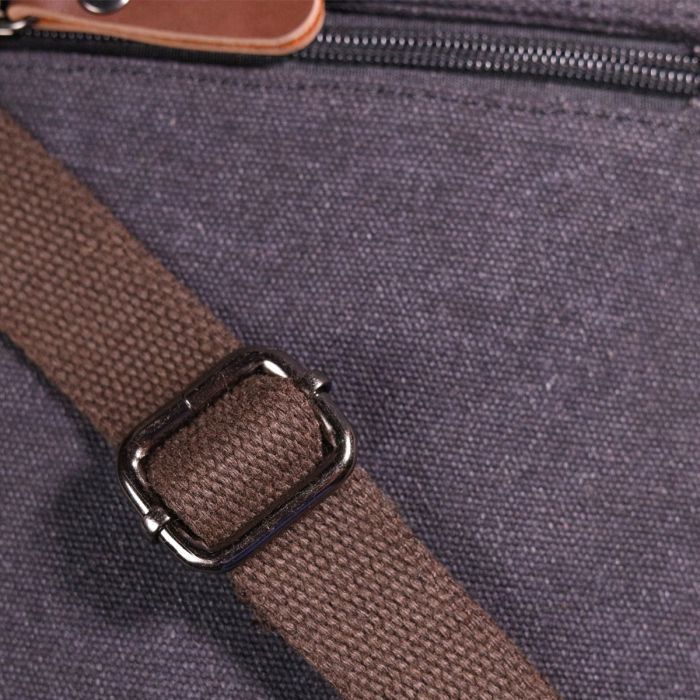 Сумка Vintage Вертикальная мужская текстильная Черная (21265) изображение 11