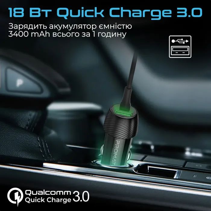 Зарядний пристрій Promate 33W USB-C + Lightning cables + USB-A port (powerdrive-33pdci.black) зображення 5