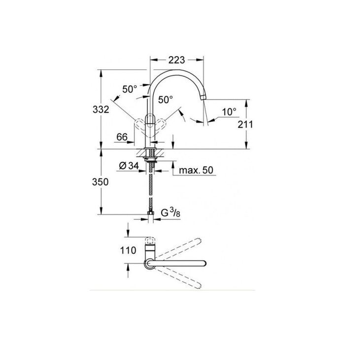 Змішувач Grohe BauLoop 31368000 зображення 2