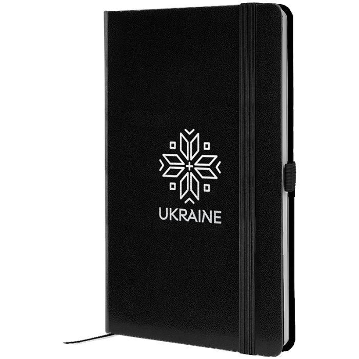 Книга записная Axent Partner Вышиванка 125x195 мм, 96 листов, клетка, черная (8201-01-7-A)