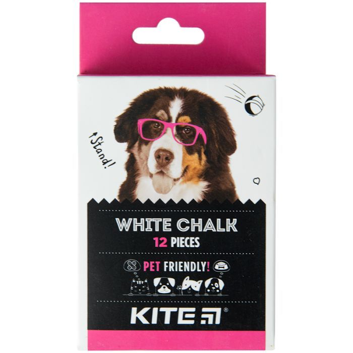 Мел Kite белые круглые, 12 шт Dogs (K22-079-12)
