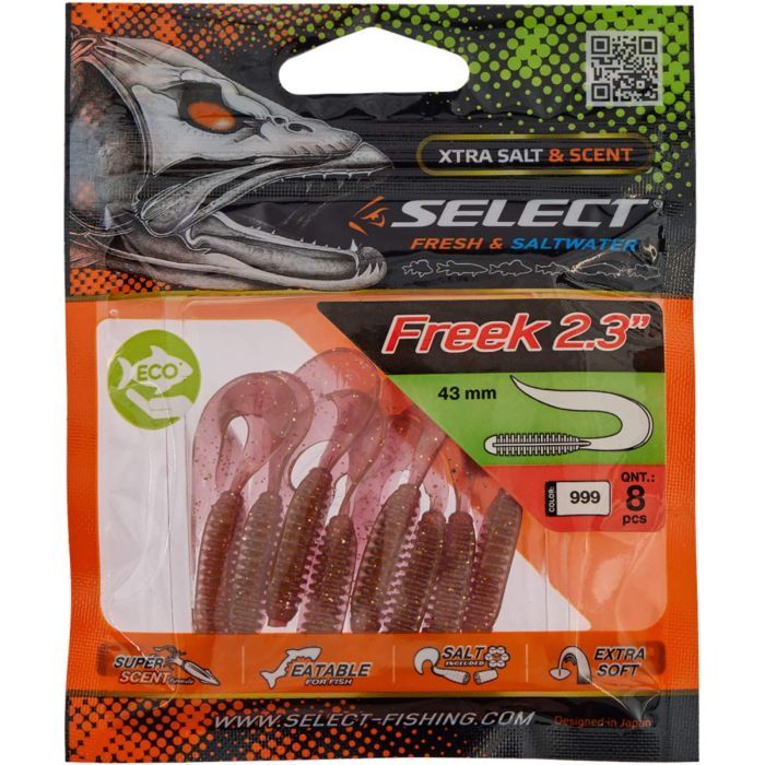 Силікон рибальський Select Freek 2.3" 999 (8 шт/уп) (1870.73.28) зображення 2