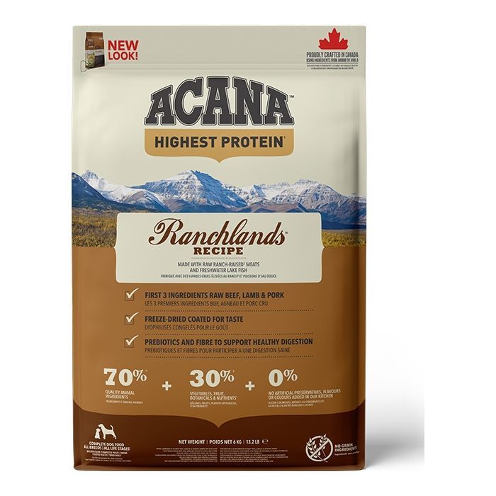Сухой корм для собак ACANA Ranchlands 6 кг (0064992543600)