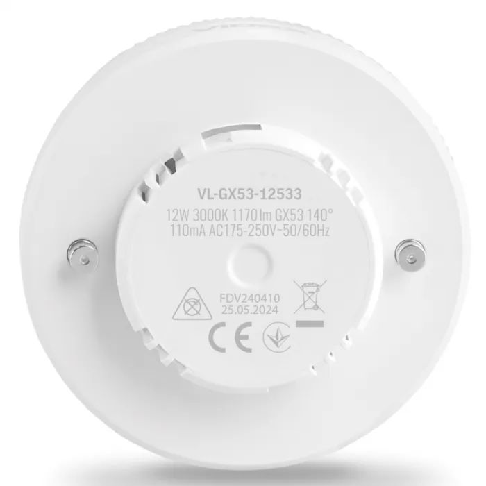 Лампочка Videx LED GX53 12W 3000K 220V (VL-GX53-12533) изображение 2
