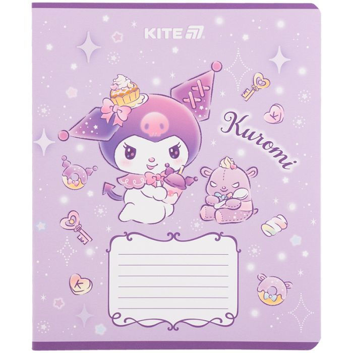 Тетрадь Kite Kuromi, 12 листов, клетка (HK25-232-3) изображение 6