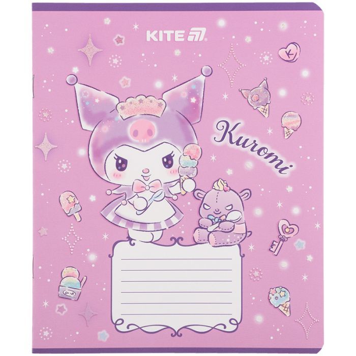 Тетрадь Kite Kuromi, 12 листов, клетка (HK25-232-3) изображение 8