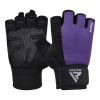Перчатки для фитнеса RDX W1 Half Purple Plus M (WGA-W1HPR-M+)