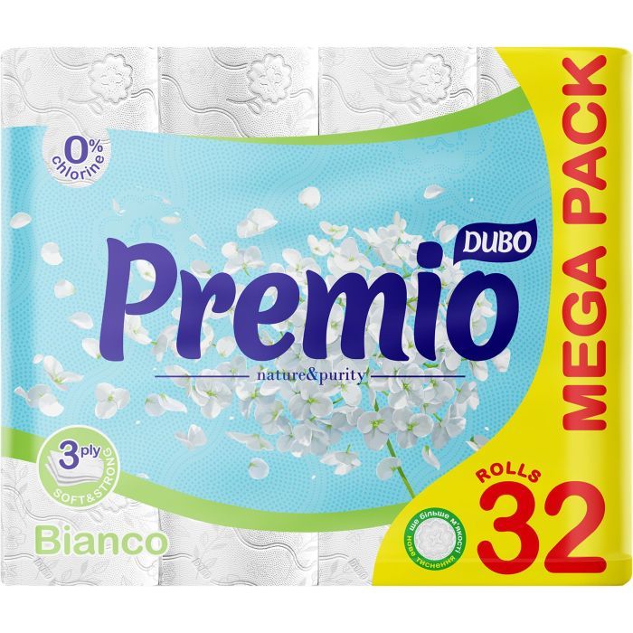 Туалетний папір Диво Premio Bianco 3 шари 32 рулони (4820003837665)