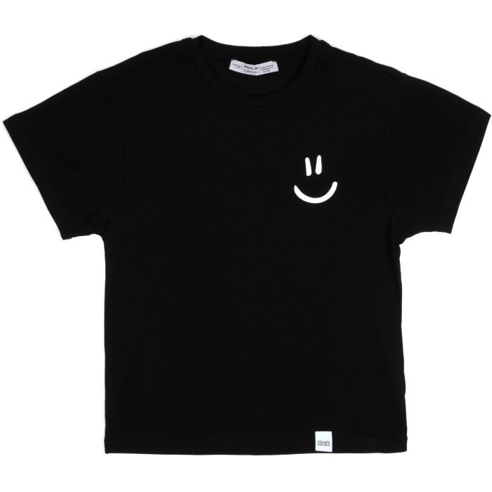 Футболка дитяча A-Yugi зі смайлом (7303-164G-black)