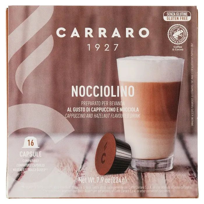 Кофе Carraro Nocciolino Dolce Gusto в капсулах 16х7 г (8000604001290)