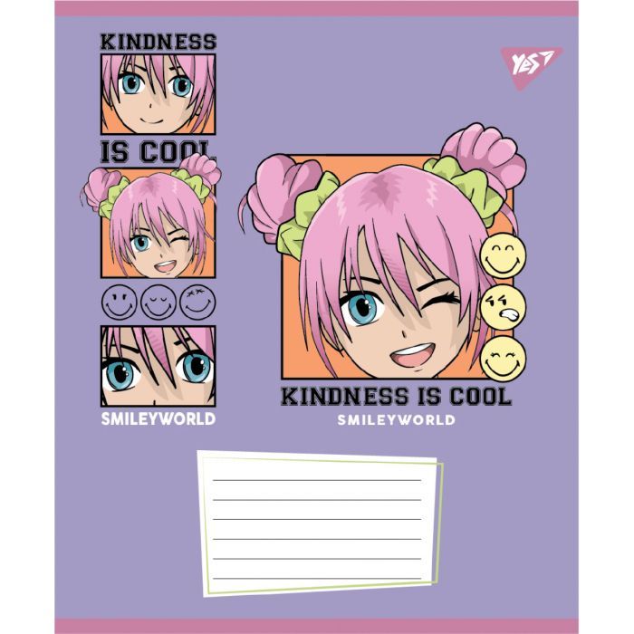 Тетрадь Yes Smiley World Cool А5 12 листов клетка (767658) изображение 2