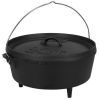 Котел туристический Bo-Camp Dutch Oven Cast Iron 31 cm / 5 L Black (2122410) (DAS303290)