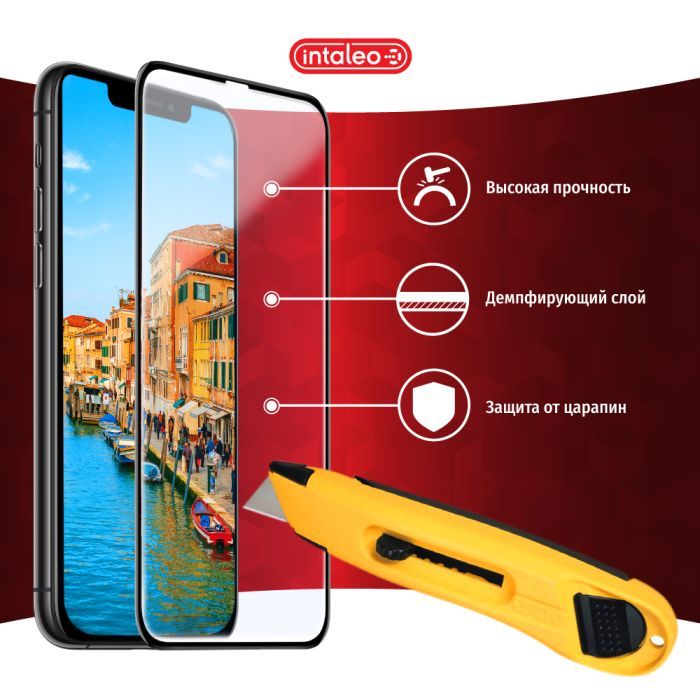 Скло захисне Intaleo Full Glue Glass Samsung A30 Black (1283126491634) зображення 4