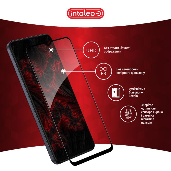 Стекло защитное Intaleo Full Glue Tecno Spark 9 Pro Black (1283126547331) изображение 4