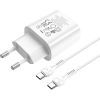 Зарядний пристрій HOCO N22 Jetta USB-C PD25W + cable USB-C to USB-C White (6931474760081) зображення 3