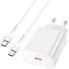 Зарядний пристрій HOCO N22 Jetta USB-C PD25W + cable USB-C to USB-C White (6931474760081)