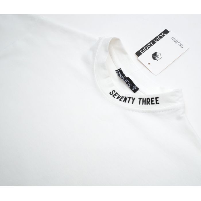 Футболка детская First kids базовая (3507-134B-cream) изображение 3
