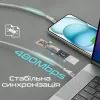 Дата кабель USB-C to USB-C 1.2m 60W PD FletchLink-CC grey Promate (fletchlink-cc.grey) зображення 5