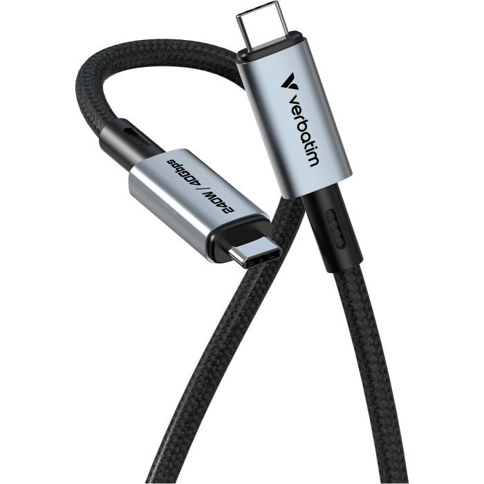 Дата кабель USB-C to USB-C 1.2m 240W black Verbatim (31847) зображення 2