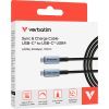 Дата кабель USB-C to USB-C 1.2m 240W black Verbatim (31847) зображення 3